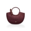 Chrisbella Leather Crescent Handbag