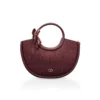 Chrisbella Leather Crescent Handbag