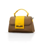 VERNIKA Taupe Shoulder Handbag