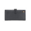 Black Leather Long Bifold Wallet