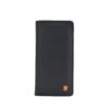 Black Leather Long Bifold Wallet