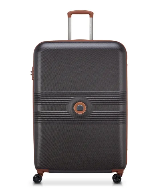 Delsey Flanerie SE 82cm Chocolate expandable polycarbonate XL check-in suitcase
