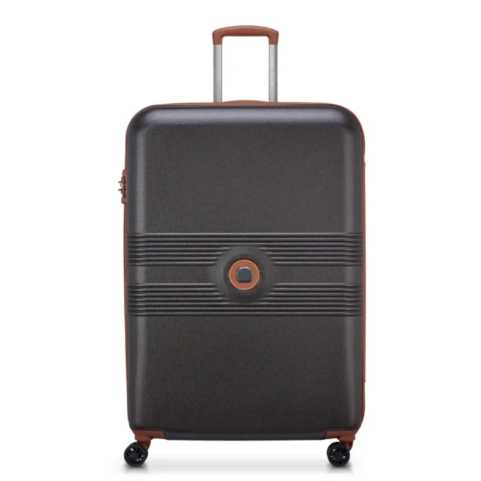 Delsey Flanerie SE 82cm Chocolate expandable polycarbonate XL check-in suitcase