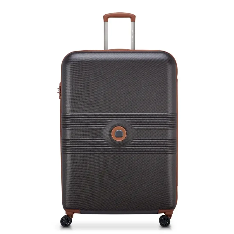 Delsey Flanerie SE 82cm Chocolate expandable polycarbonate XL check-in suitcase