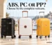 Black Bricklane ABS, champagne Flanerie SE PC and yellow Clavel PP suitcases on a sunlit coastal terrace