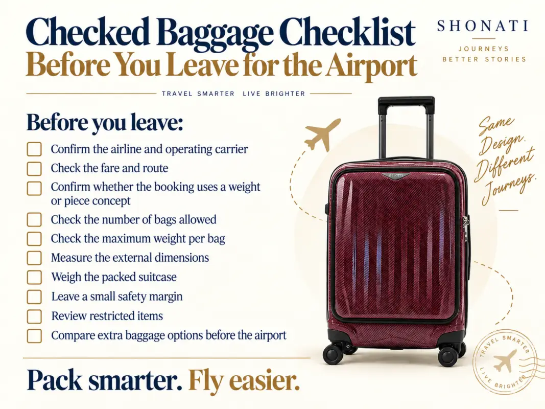 Checked baggage checklist before travelling from the UAE