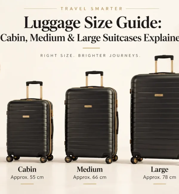 Cabin medium and large luggage size comparison at SHONATI