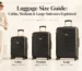 Cabin medium and large luggage size comparison at SHONATI