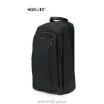 PRESIDENT CBP94552 13-Inch Sling Bag with USB – Black